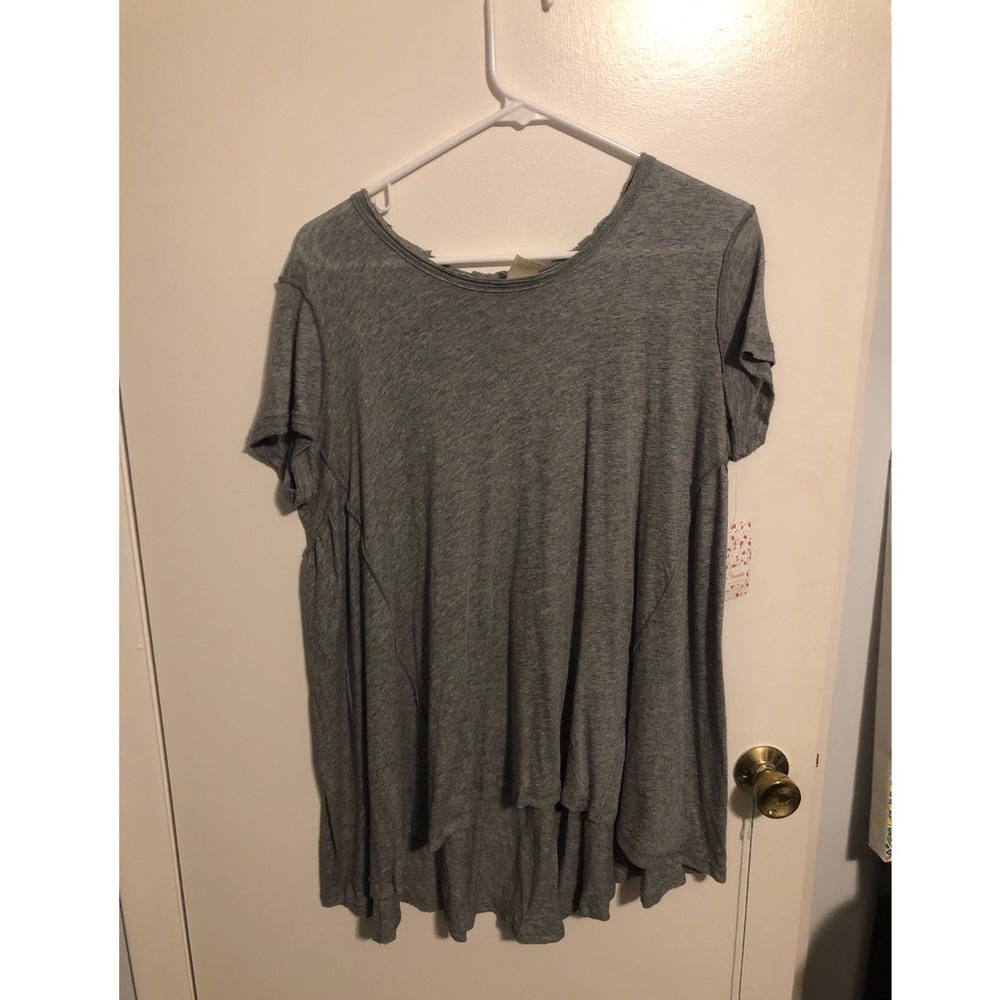 Free People Grey Tee